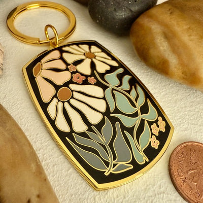Astrid Floral Enamel Keychain (KC25ASTRID) | Pika & Bear | boogie + birdie