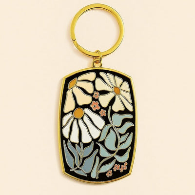 Astrid Floral Enamel Keychain (KC25ASTRID) | Pika & Bear | boogie + birdie