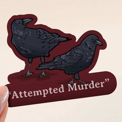 Attempted Murder Crows Sticker | Le Petit Lapin | boogie + birdie