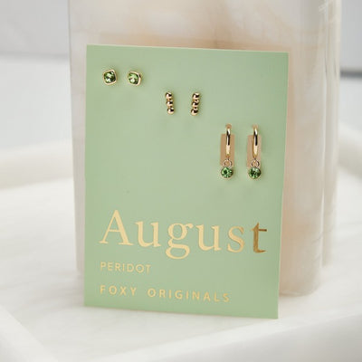 August Peridot Birthstone Drop Earrings | Foxy Originals | boogie + birdie