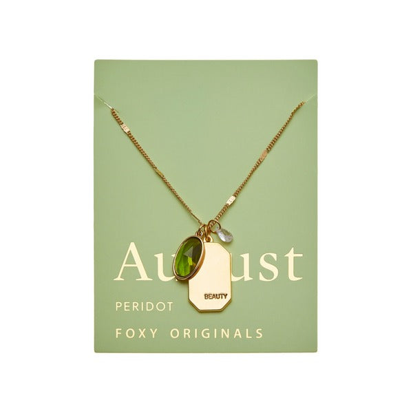 August Peridot Birthstone Necklace | Foxy Originals | boogie + birdie