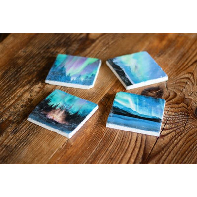 Aurora Trees Marble Coaster | Cedar Mountain | boogie + birdie