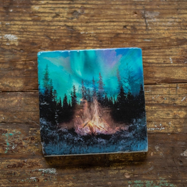Aurora Fire Marble Coaster | Cedar Mountain | boogie + birdie
