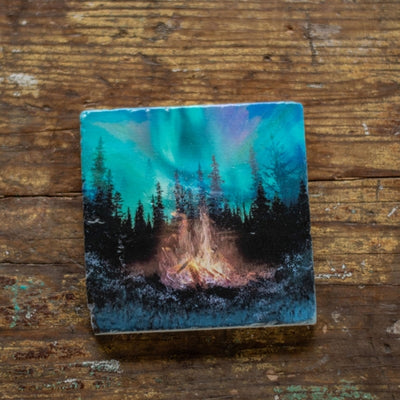 Aurora Fire Marble Coaster | Cedar Mountain | boogie + birdie