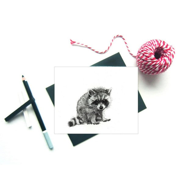 Raccoon Art Card | Le Nid Atelier | boogie + birdie