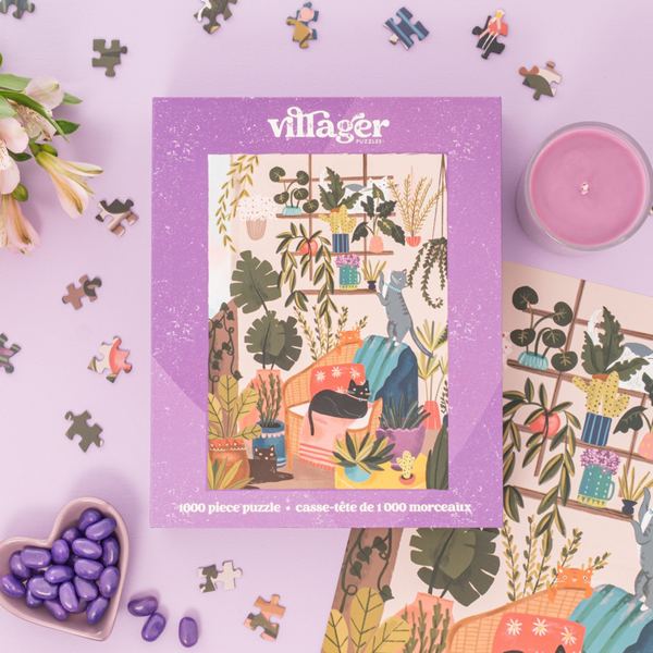 Balcony Cats 1000 Piece Puzzle (VPBCATC01) | Villager Puzzles | boogie + birdie