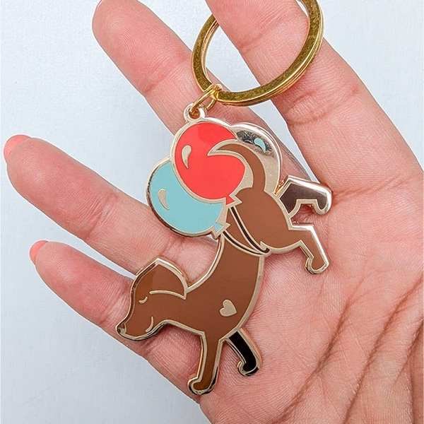 Balloon Dog Enamel Keychain | Almeida Illustrations | boogie + birdie