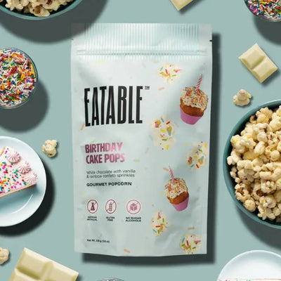 Birthday Cake Pops Gourmet Popcorn | Eatable | boogie + birdie