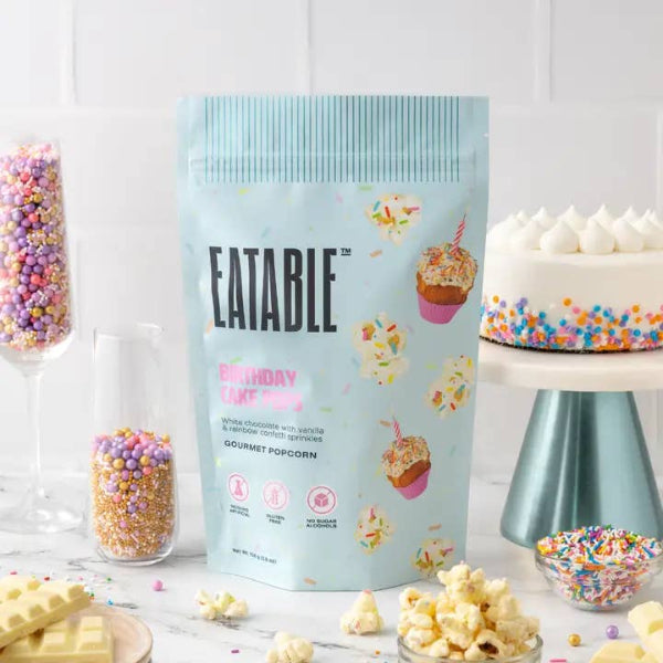 Birthday Cake Pops Gourmet Popcorn | Eatable | boogie + birdie