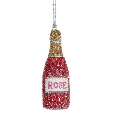 Pink Rose Beaded Ornament | Holiday | boogie + birdie
