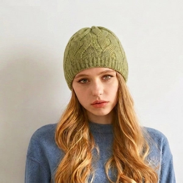 Green Cable Knit Beanie | Accessories | boogie + birdie

