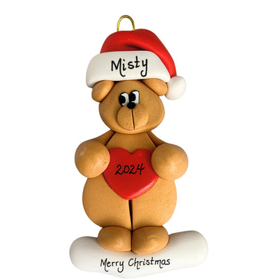Personalized Bear With Heart Ornament | Ornamentopia | boogie + birdie