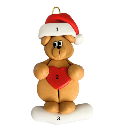Personalized Bear With Heart Ornament | Ornamentopia | boogie + birdie