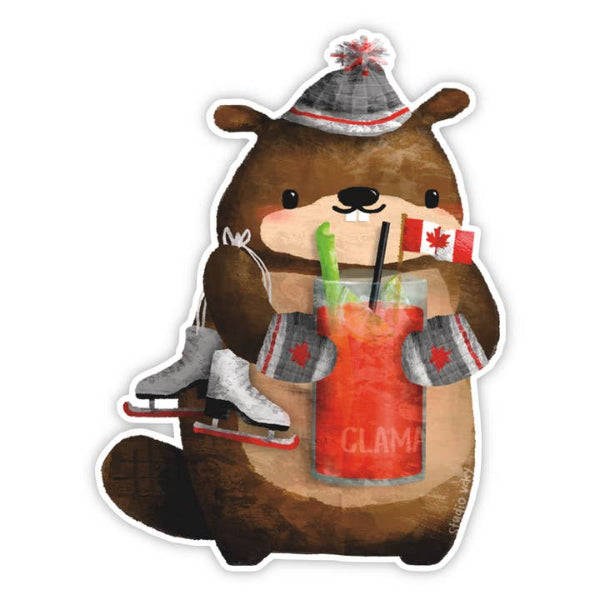Beaver Caeser Vinyl Sticker | studio vcky | boogie + birdie