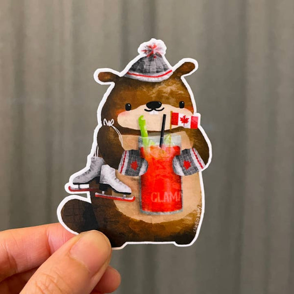 Beaver Caeser Vinyl Sticker | studio vcky | boogie + birdie