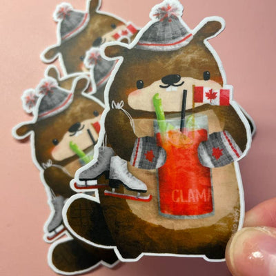 Beaver Caeser Vinyl Sticker | studio vcky | boogie + birdie