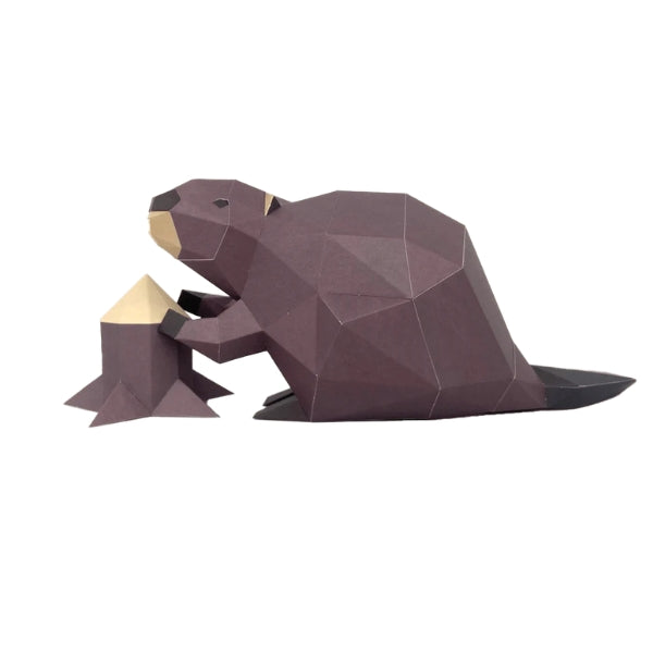 Beaver 3D Paper Craft Kit | Poly Paper Craft | boogie + birdie