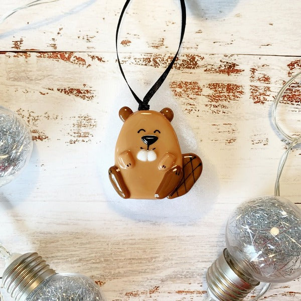 Glass Beaver Ornament | Station Pole Nord | boogie + birdie