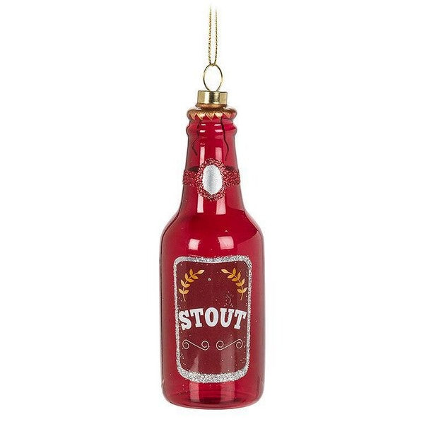 Stout Beer Bottle Glass Ornament | Holiday Decor | boogie + birdie

