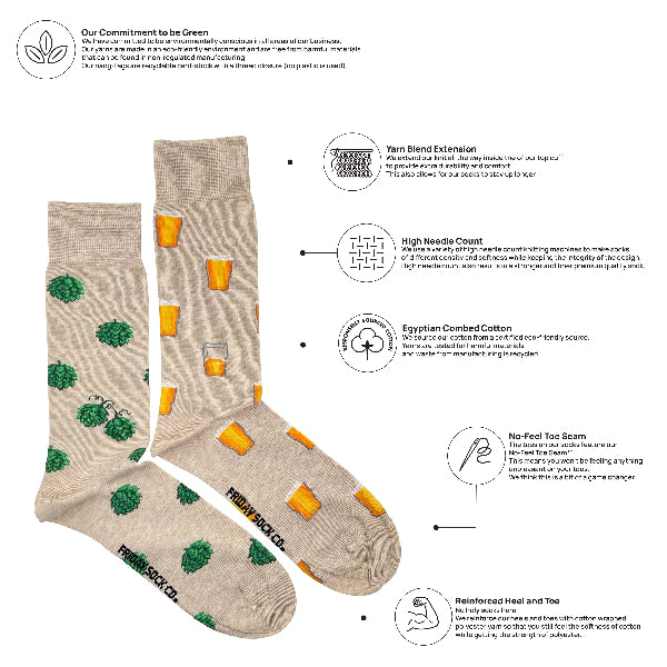 Men's Beer & Hops Socks | Friday Sock Co. | boogie + birdie