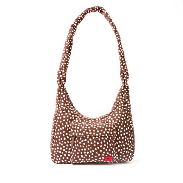Brown Dot Belsize Puffy Shoulder Bag | Ori London | boogie + birdie