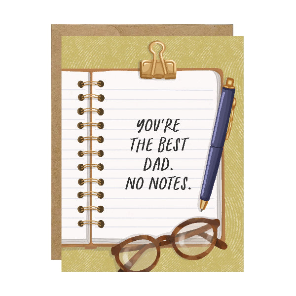 Best Dad, No Notes Father's Day Card | Simple Whimsy | boogie + birdie