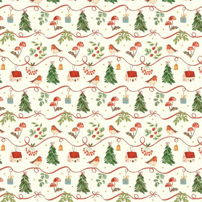 Birds Christmas Gift Wrap | Art File | boogie + birdie