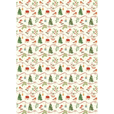 Birds Christmas Gift Wrap | Art File | boogie + birdie
