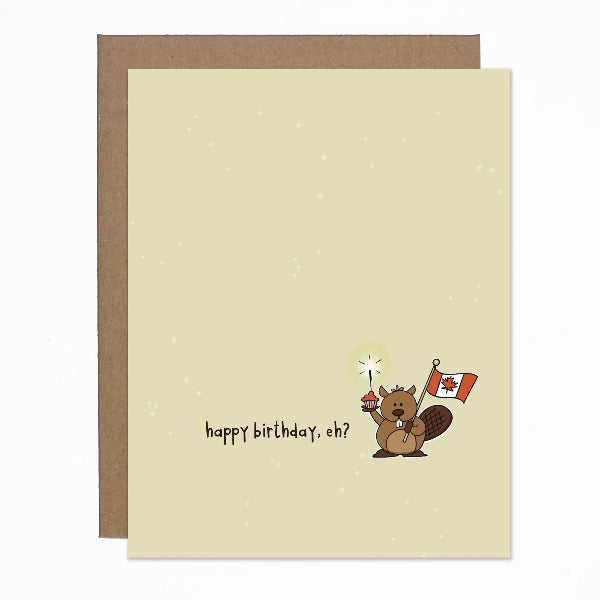 Canadian Beaver Birthday Card | carolyndraws | boogie + birdie
