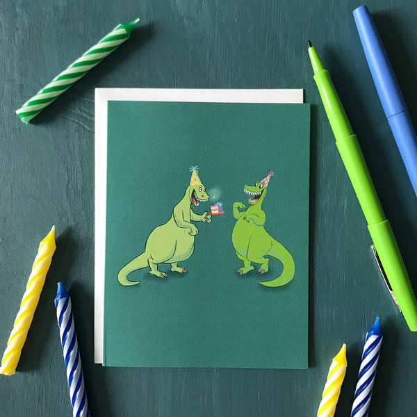 Birthdaysaurus Rex Birthday Card | Carabara Designs | boogie + birdie