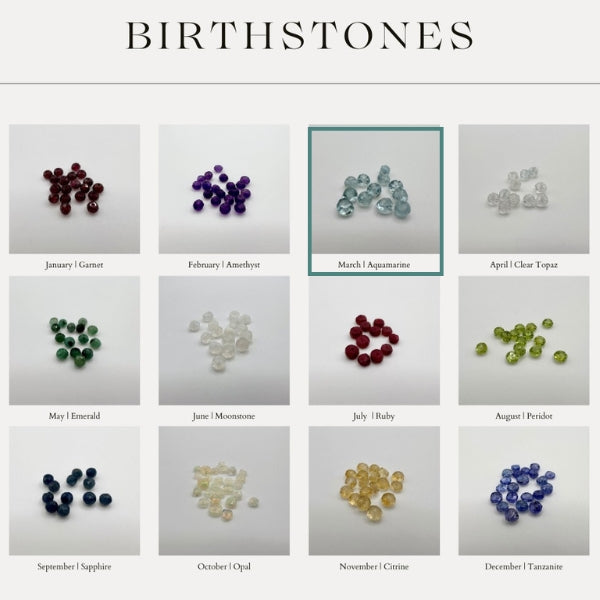 Silver Glow Aquamarine March Birthstone Necklace | Open Fire | boogie + birdie