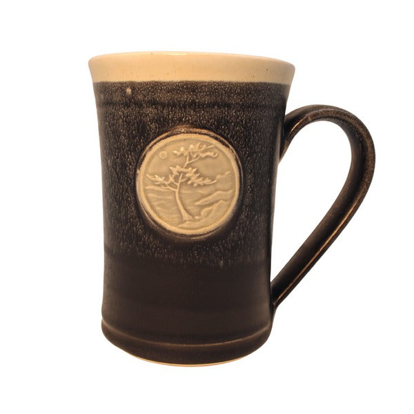 Black & White Windswept Pine Medallion Mug | Pavlo Pottery | boogie + birdie