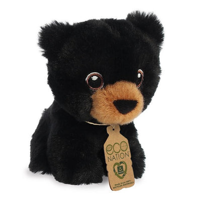Mini Black Bear Eco Nation Plush Toy | boogie + birdie