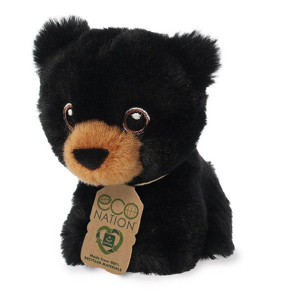 Mini Black Bear Eco Nation Plush Toy | boogie + birdie