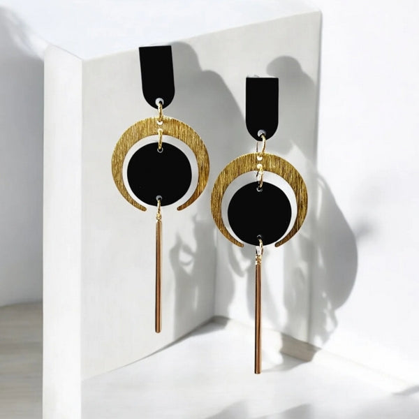 Black Cairo Drop Earrings | Ketoora | boogie + birdie