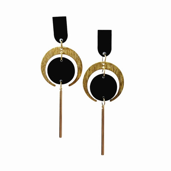 Black Cairo Drop Earrings | Ketoora | boogie + birdie