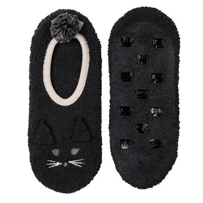 Black Cat Slipper Footlets | Coffee Shoppe | boogie + birdie