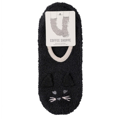 Black Cat Slipper Footlets | Coffee Shoppe | boogie + birdie