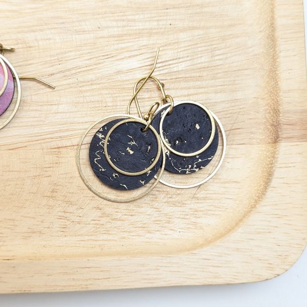 Black Gold Brass Amaya Earrings | Hello Lovely | boogie + birdie