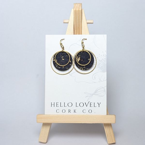 Black Gold Brass Amaya Earrings | Hello Lovely | boogie + birdie