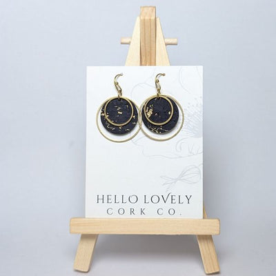 Black Gold Brass Amaya Earrings | Hello Lovely | boogie + birdie