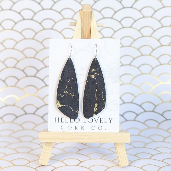 Black Gold Small Wing Earrings | Hello Lovely | boogie + birdie