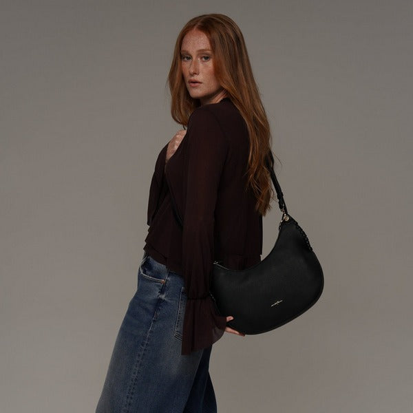 Black Ines Crossbody Bag | espe vegan bags | boogie + birdie
