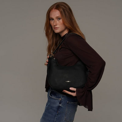 Black Ines Crossbody Bag | espe vegan bags | boogie + birdie