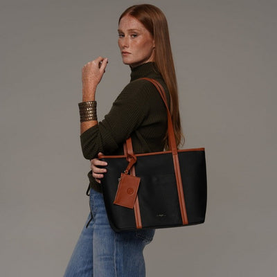 Black Juliette Tote Bag | espe vegan bags | boogie + birdie