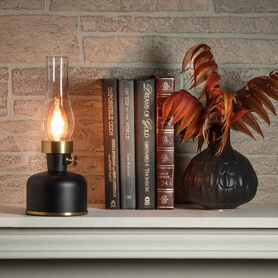 Black LED Lantern with Chimney | Indoor + Outdoor Decor | boogie + birdie