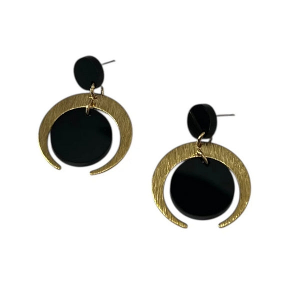 Black Mini Cairo Drop Earrings | Ketoora | boogie + birdie