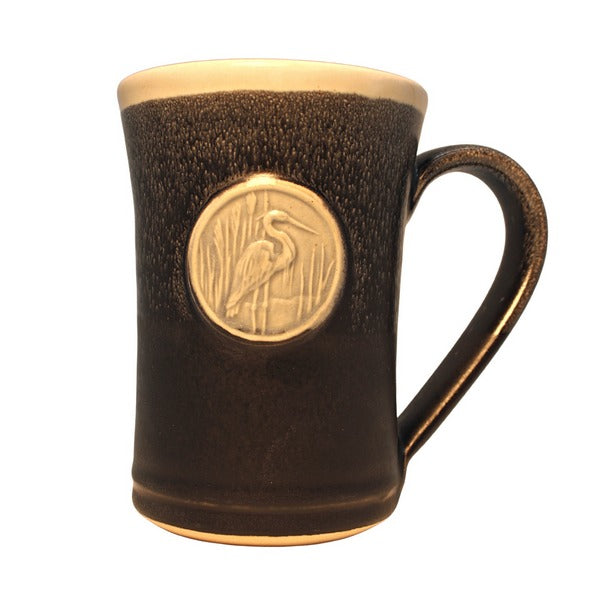 Black & White Heron Medallion Mug | Pavlo Pottery | boogie + birdie