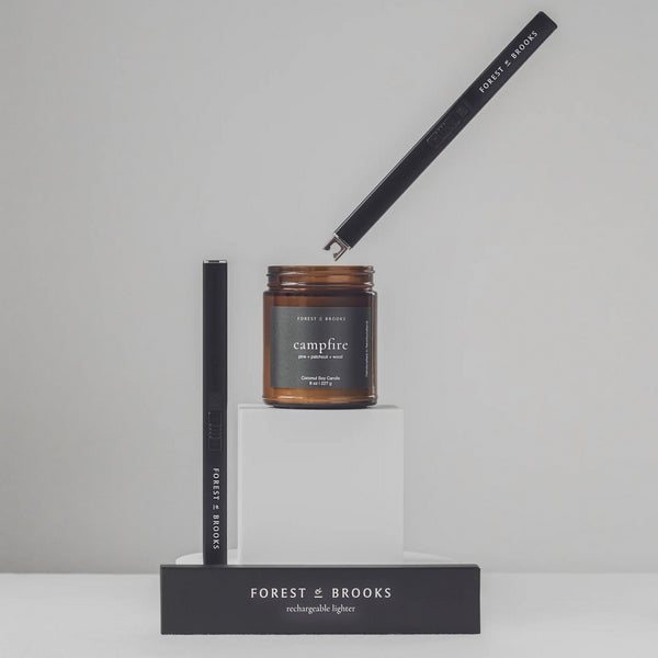 Black USB Rechargeable Lighter | Forest & Brooks | boogie + birdie