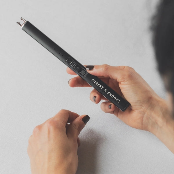 Black USB Rechargeable Lighter | Forest & Brooks | boogie + birdie